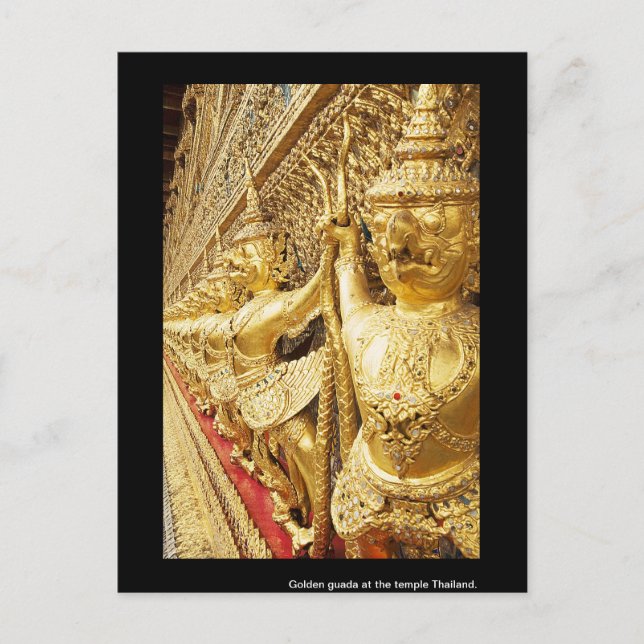 Golden guada at the temple Thailand. Postcard (Front)