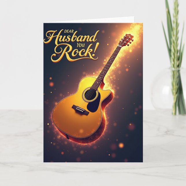 Golden Guitar Husband Card (Front)
