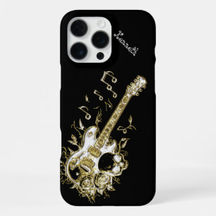 Golden Guitar Melody in Motion iPhone 16 Pro Max Case