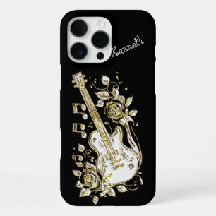 Golden Guitar Strikes Perfect Chord iPhone 16 Pro Max Case