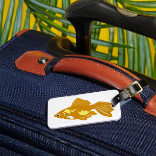 Golden Guppy Fish Cute Tropical Aquarium Fish  Luggage Tag