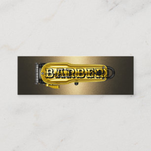 Golden Hair Clipper Barber Mini Business Card