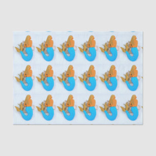 golden hair mermaid tissue paper