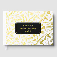 Golden Hairdresser Pattern Hair Salon