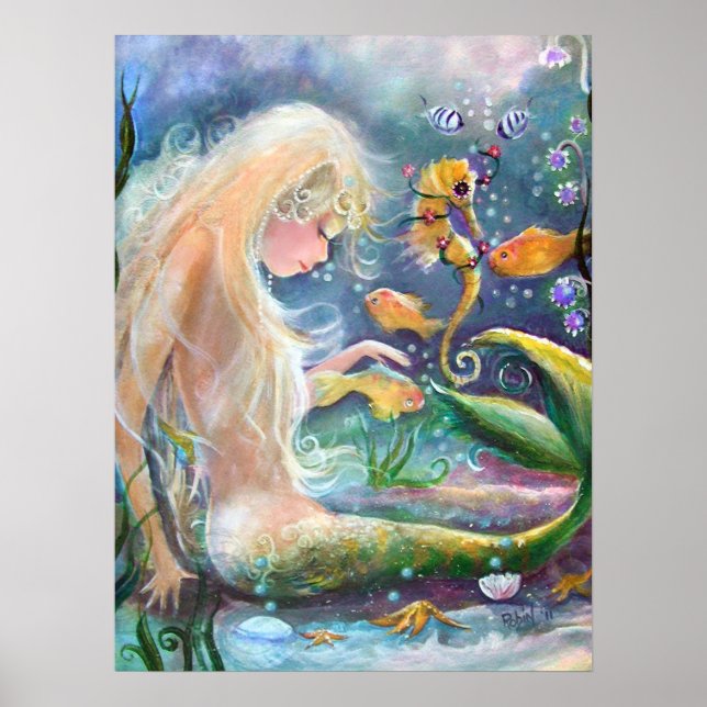Golden-Haired Mermaid Poster (Front)