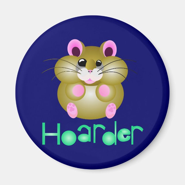 Golden Hamster - "Hoarder" Magnet (Front)