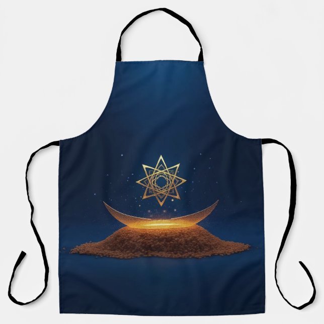 Golden Harmony – Shree Yantra’s Divine Resonance Apron (Front)