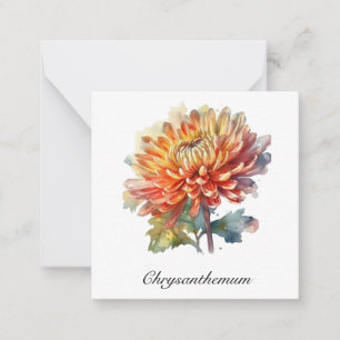 Golden Harvest Chrysanthemum, custom Card