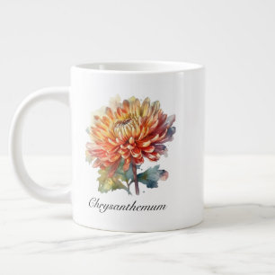 Golden Harvest Chrysanthemum, custom Large Coffee Mug