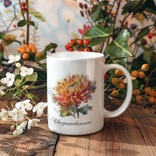 Golden Harvest Chrysanthemum, custom Large Coffee Mug
