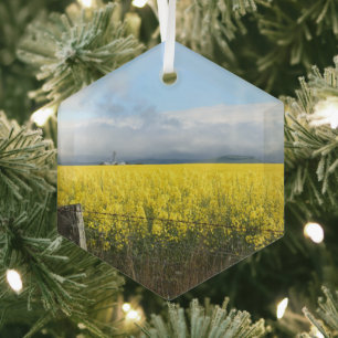 Golden Harvest Glass Tree Decoration