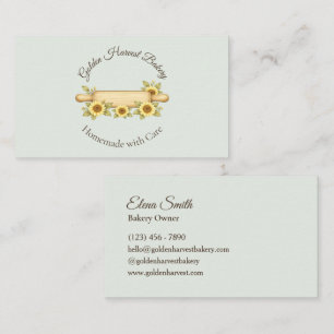 Golden Harvest Rustic Farmhouse Bakery Business Card