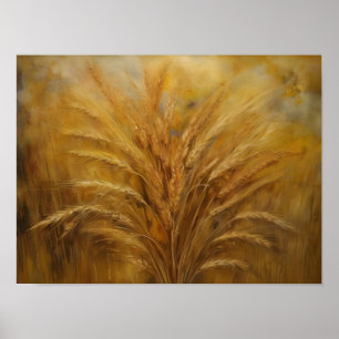 Golden Harvest Wheat Field Poster