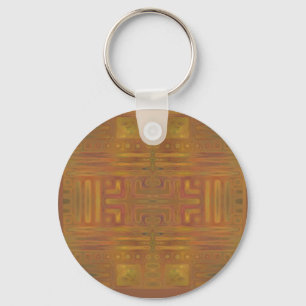 Golden Haze Abstract Art Key chain