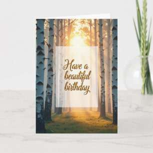 Golden Haze Birthday Card