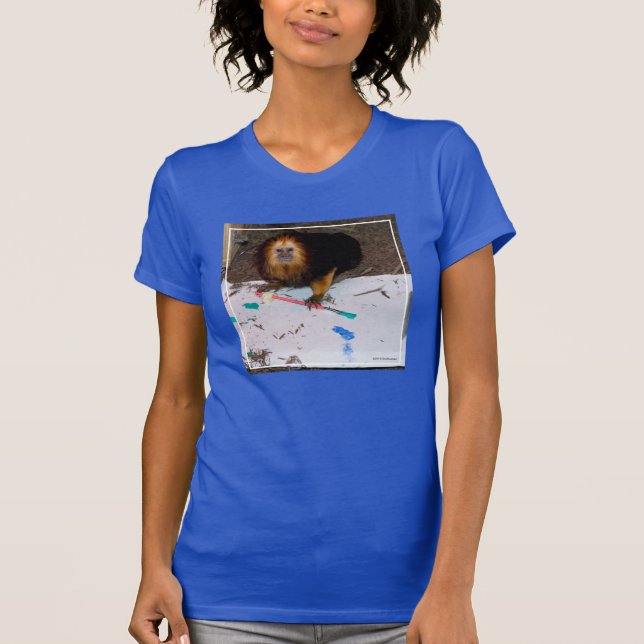 Golden-Headed Lion Tamarin Painting T-Shirt (Front)