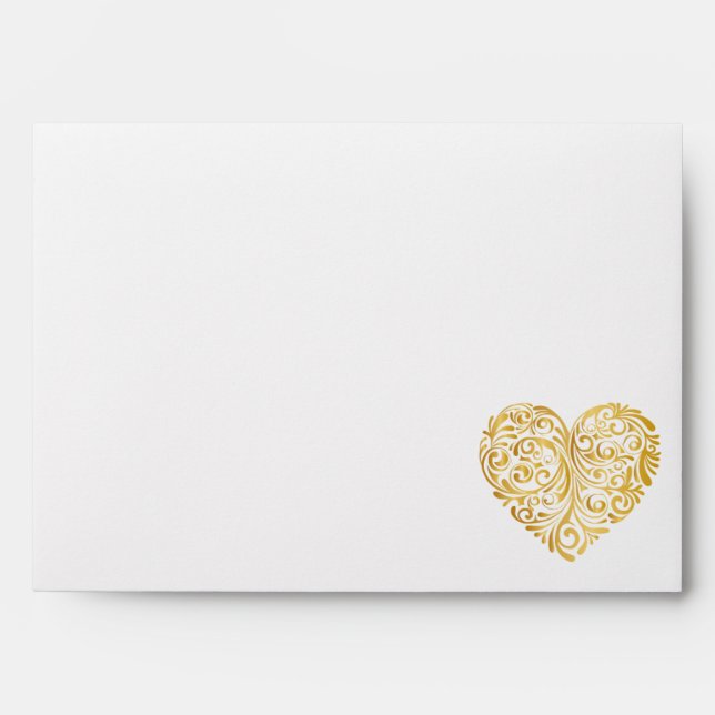 Golden heart design envelopes (Front)