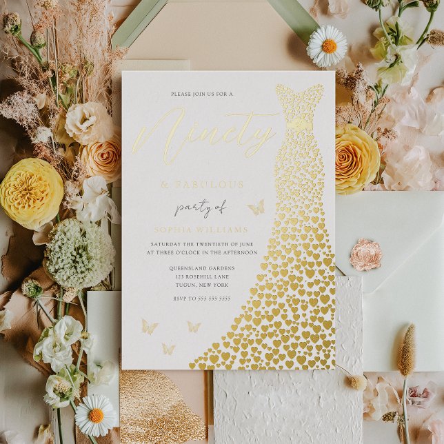 Golden Heart Gown 90th Birthday Party Real Gold (Creator Uploaded)