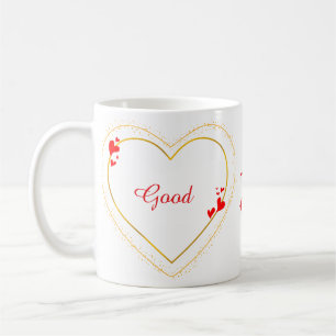 Golden Heart Minimalist Custom Coffee Mug