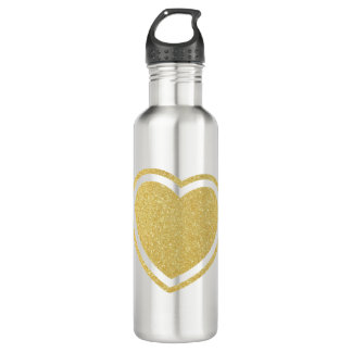 Golden Heart Water Bottle