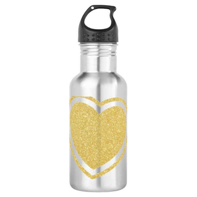 Golden Heart Water Bottle (Front)