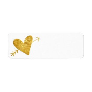 golden heart with arrow