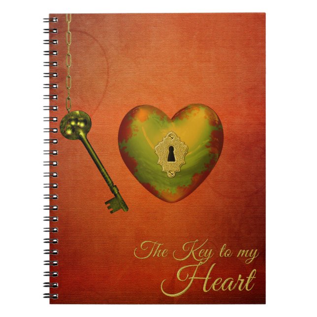Golden Heart with Key Notebook (Front)