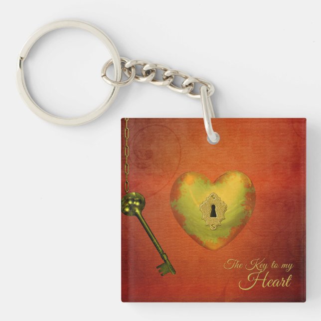 Golden Heart with Key Ring (Front)