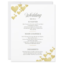 Golden Heartbeat Wedding Menu
