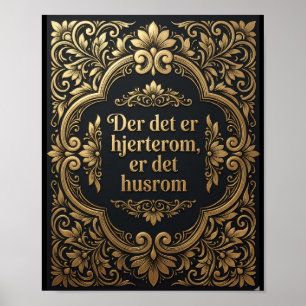 Golden Heartroom - Luxury Scandinavian Heritage Poster