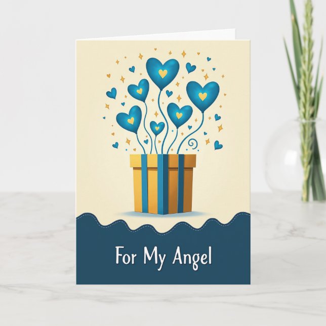 Golden Hearts Birthday Card (Front)