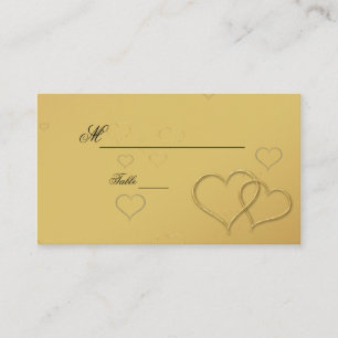 Golden Hearts - Place Card
