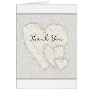 Golden Hearts Trio Thank You Card