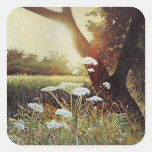 Golden hedgerow I 2014 Square Sticker