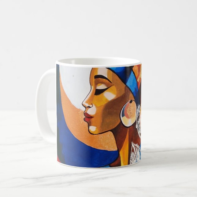 Golden Heritage: African Queen Coffee Mug (Front Left)