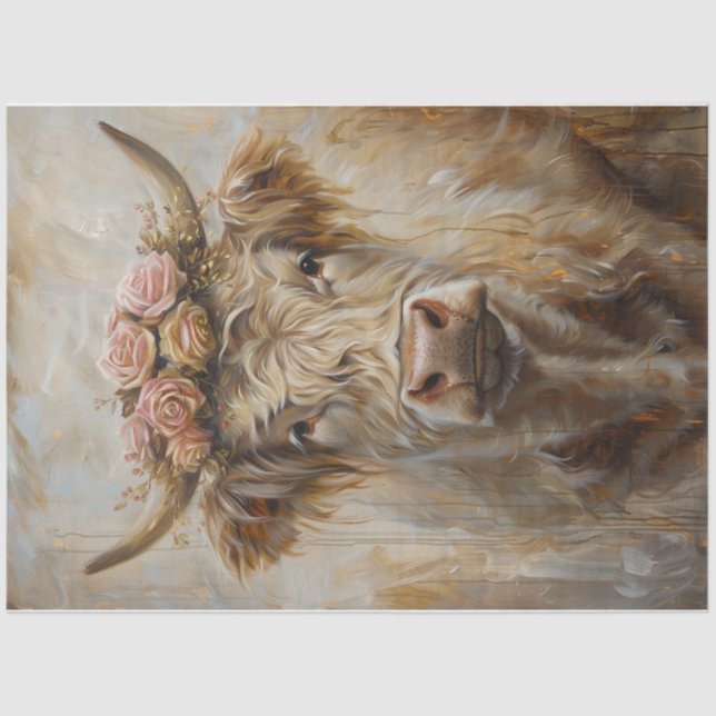 Golden Highlander Cow Tissue Paper (Front)