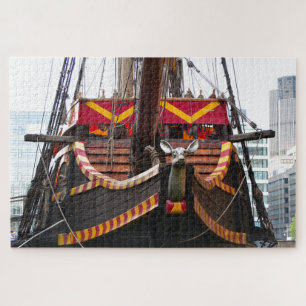 Golden Hind ship replica, London, England Jigsaw Puzzle