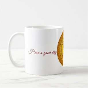 Golden Hindu Swastik Sticker Coffee Mug
