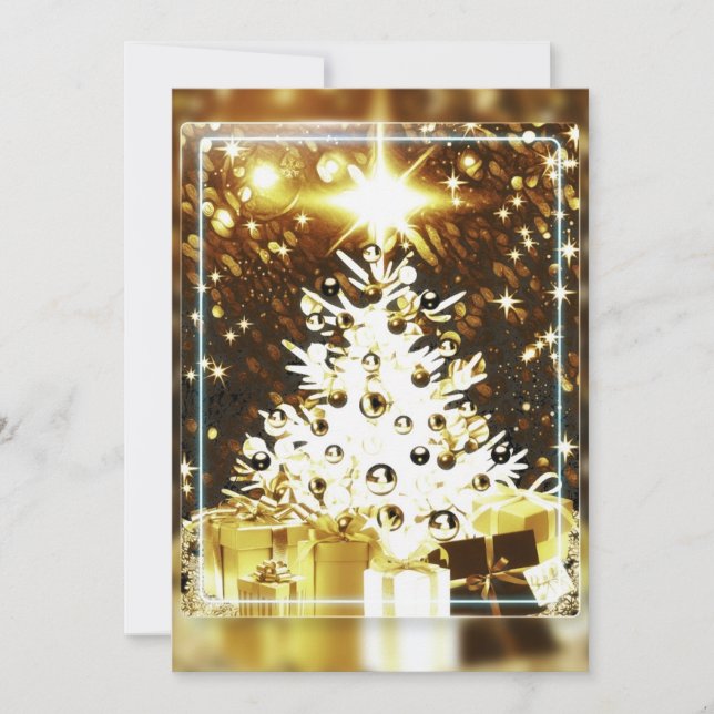 Golden Holiday Moments Card (Front)
