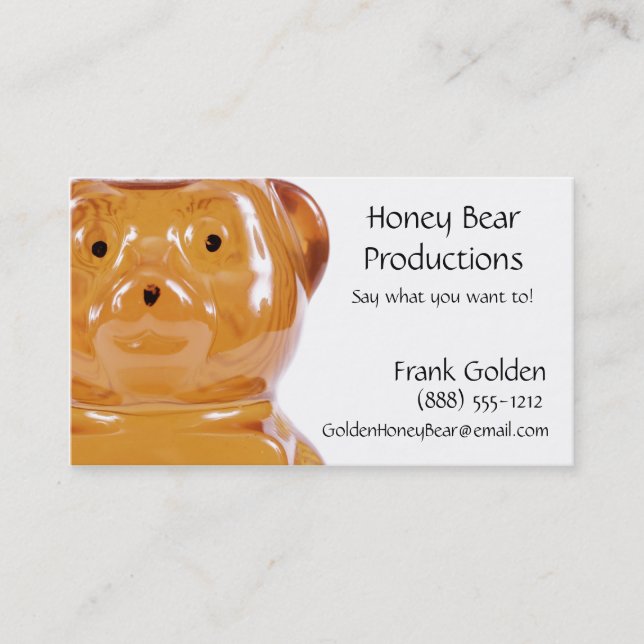 Golden Honey Bear Business Card (Front)
