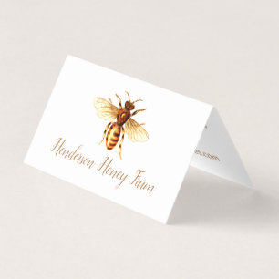 Golden Honey Bee Business Tent Card
