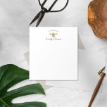 Golden Honey Bee Personalised Notepad<br><div class="desc">My notepads make great for gifts for friends,  family and even yourself. Personalise with a name for a unique gift. This pad features a honey bee  perfect for any occasion.</div>