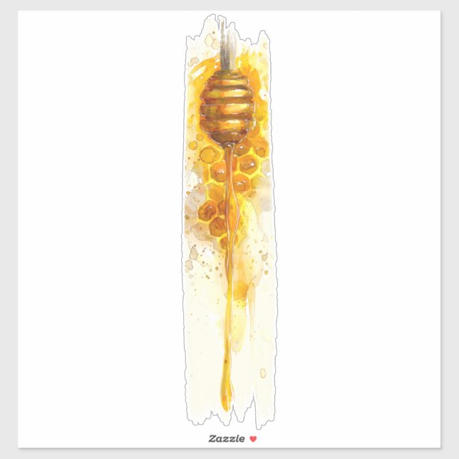 Golden Honey Drizzle Brushstroke Paint (Sheet)
