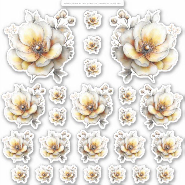 Golden Honey Fairy World – 2b - 24 Flowers Sheet (Front)