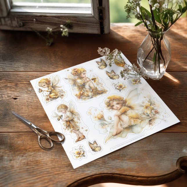 Golden Honey Fairy World – 2b The Awakening (Sticker withthe honey fairies on the table ready to be used)