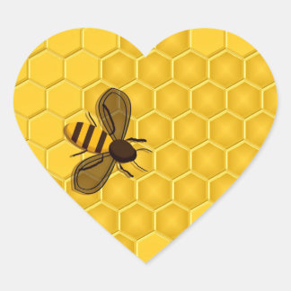 Golden Honeycomb and Honeybee Stickers