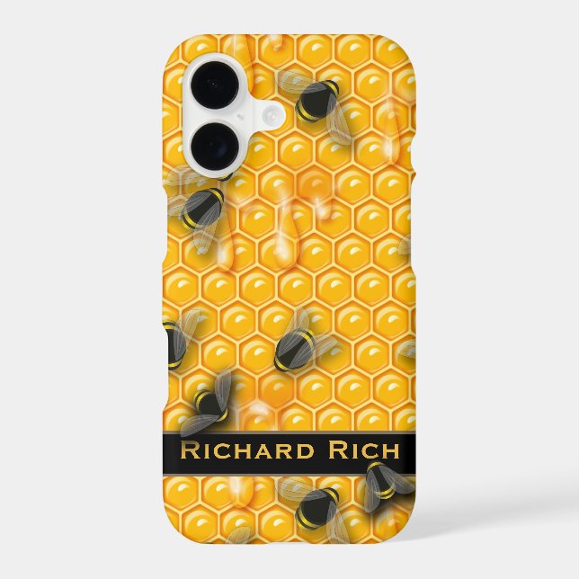 Golden Honeycomb Drip | Aesthetic Bumble Bee (Back)