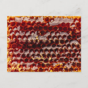 Golden honeycomb postcard
