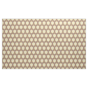Golden Honeycomb Print Fabric