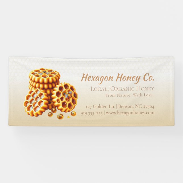 Golden Honeycombs Banner (Horizontal)